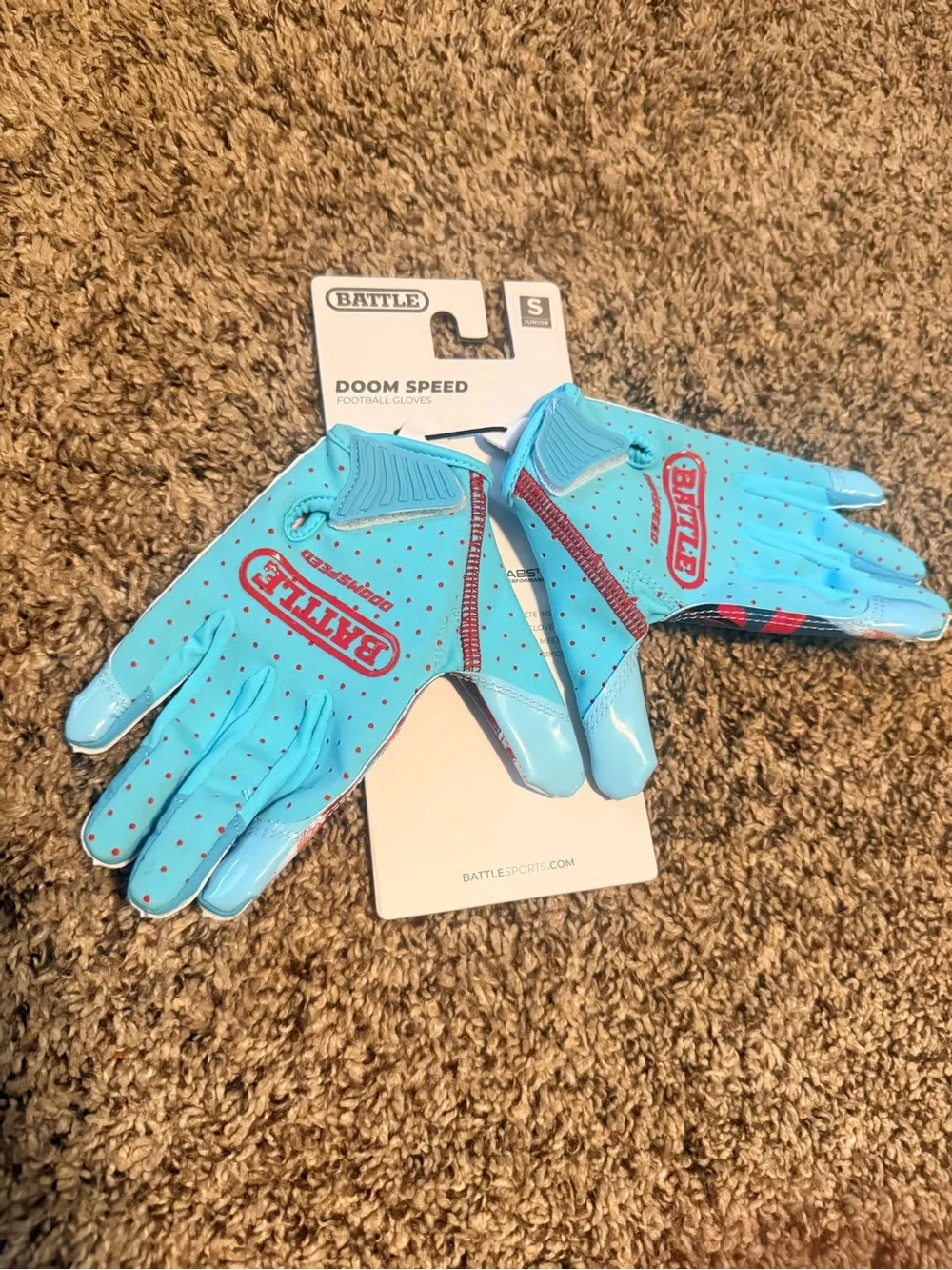 Battle Youth Football Gloves - NWT